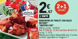E.Leclerc Express Manchons de poulet coq'ailes nature maître coq offre