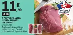 E.Leclerc Express 3 filets de canard l'extra tendre le gaulois offre