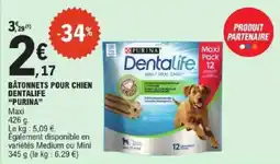 E.Leclerc Express Bâtonnets pour chien dentalife purina offre