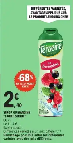 E.Leclerc Express Sirop grenadine fruit shoot offre