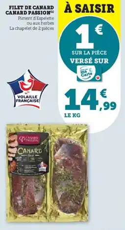 U Express Filet de canard canard passion offre