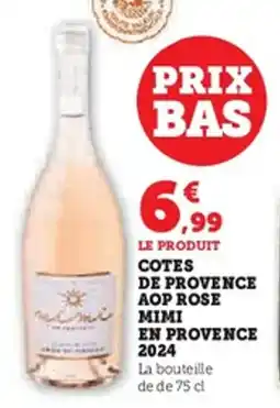 U Express Cotes de provence aop rose mimi en provence 2024 offre