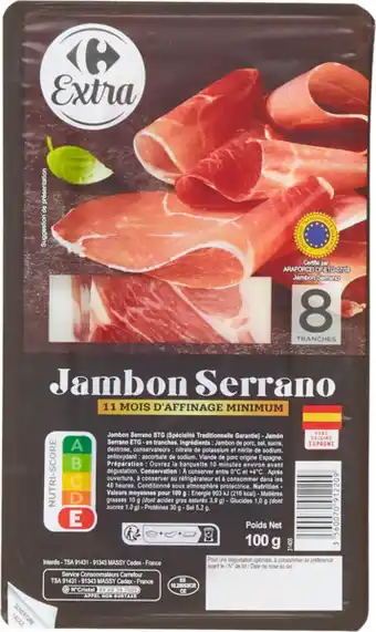 Carrefour Market CARREFOUR EXTRA Jambon Serrano offre