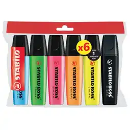 Carrefour Market STABILO 6 surligneurs Boss fluo offre