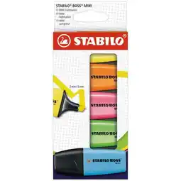 Carrefour Market STABILO 5 mini surligneurs fluo offre