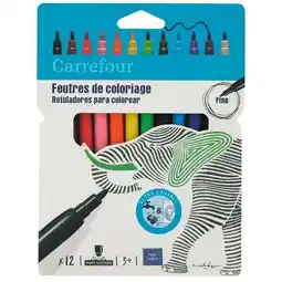 Carrefour Market CARREFOUR 12 feutres pointe fine classic offre