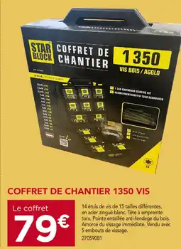 Gedimat STAR BLOCK Coffret de chantier 1350 vis offre
