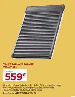 VELUX Volet roulant solaire ssl