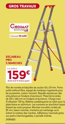Escabeau Pro 5 Marches