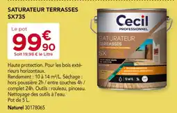 Gedimat CECIL Saturateur terrasses sx735 offre