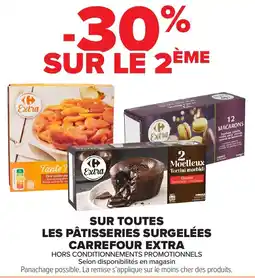 Carrefour Market Sur toutes les pâtisseries surgelées carrefour extra offre