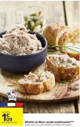 Carrefour Market Rillettes du Mans recette traditionnelle offre