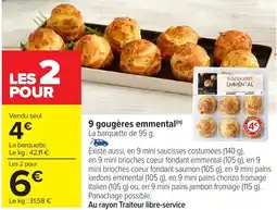 Carrefour Market 9 gougères emmental offre