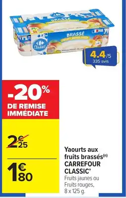 Carrefour Market Yaourts aux fruits brassés CARREFOUR CLASSIC' offre
