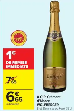 Carrefour Market WOLFBERGER A.O.P. Crémant d'Alsace offre