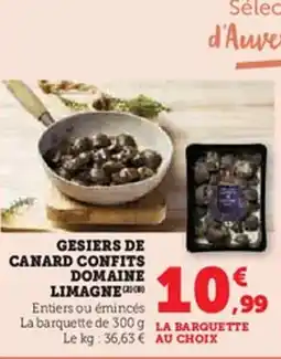 U Express Gesiers de canard confits domaine limagne offre