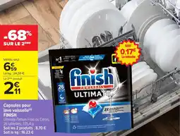 Carrefour Market FINISH Capsules pour lave vaisselle offre