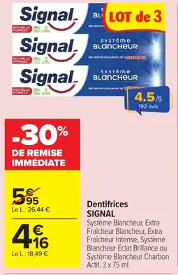 Carrefour Market SIGNAL Dentifrices offre