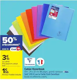 Carrefour Market Cahier Koverbook offre