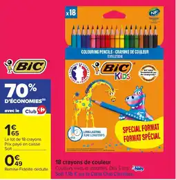 Carrefour Market BIC 18 crayons de couleur offre