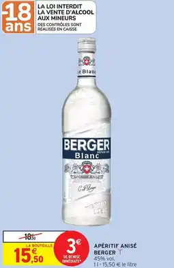 Intermarché Express BERGER Apéritif anisé offre