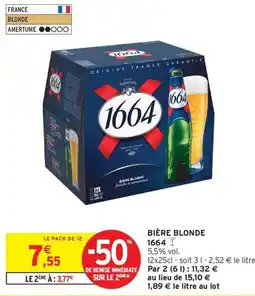 Intermarché Express 1664 Bière blonde offre