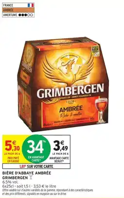 Intermarché Express GRIMBERGEN Bière d'abbaye ambrée offre