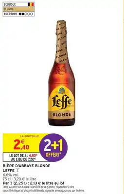 Intermarché Express LEFFE Bière d'abbaye blonde offre