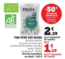 U Express PAGES The vert bio offre