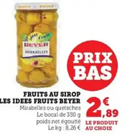 U Express BEYER Fruits au sirop les idees fruits offre