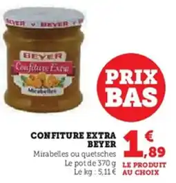 U Express BEYER Confiture extra offre