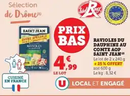 U Express SAINT JEAN Ravioles du dauphine au comte aop offre