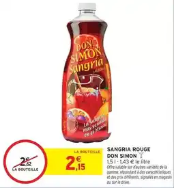 Intermarché Hyper Simon - sangria rouge offre