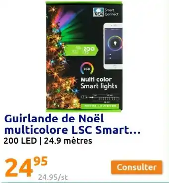 Action Guirland de noël multicolore LSC smart offre