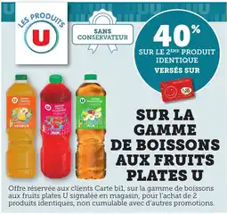 Bi1 U Sur la gamme de boissons aux fruits plates offre