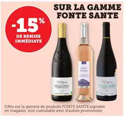 Bi1 FONTE SANTE Sur la gamme offre