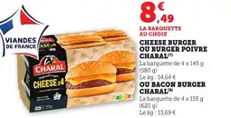 Bi1 CHARAL Cheese burger ou burger poivre offre