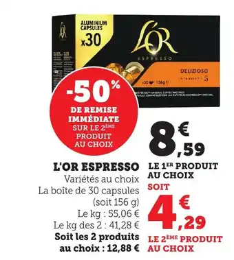 Bi1 L'OR ESPRESSO offre