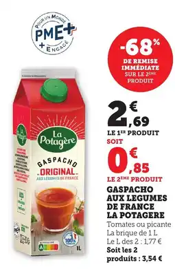 Bi1 LA POTAGERE Gaspacho aux legumes de france offre