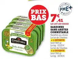 Bi1 CONNETABLE Sardines sans aretest offre