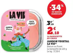 Bi1 LA VIE Jambon vegetal offre