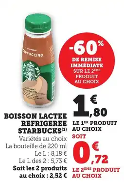 Bi1 STARBUCKS Boisson lactee refrigeree offre