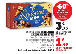 Bi1 NESTLE Minis cones glaces extreme offre