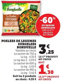 Bi1 BONDUELLE Poelees de legumes surgelees offre
