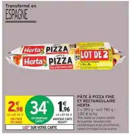 Intermarché Contact Pâte À Pizza Fine Et Rectangulaire Herta offre