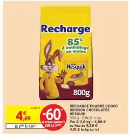 Intermarché Contact RECHARGE POUDRE CHOCO BOISSON CHOCOLATÉE NESQUIK offre