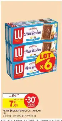 Intermarché Contact Petit Écolier Chocolat Au Lait Lu offre