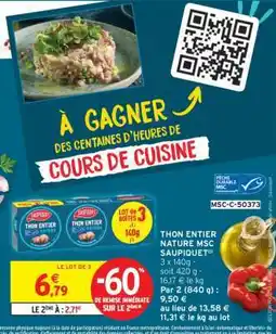 Intermarché Contact Thon Entier Nature Msc Saupiquet offre