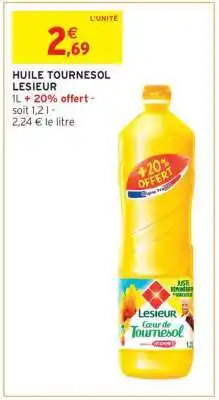 Intermarché Contact HUILE TOURNESOL LESIEUR offre