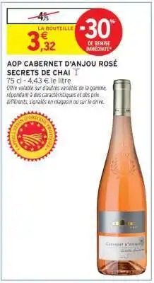 Intermarché Contact AOP CABERNET D'ANJOU ROSÉ SECRETS DE CHAI offre